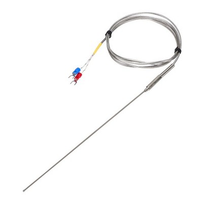 K Type Thermocouple Temperature Sensor Probe 2x200mm 4.9ft Wire 0-1100°C