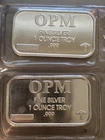 (2) 1 Oz . SILVER OPM Ohio Precious Metals With Mushroom Privy Bar 🔥