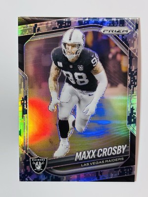 2025 Prizm Football Maxx Crosby #195 Navy Camo #/25 SSP Raiders