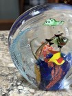 Vintage Vinci Heavy Hand-Blown Art Glass Half Moon Ppaperweight Fish/Turtle — photo 3