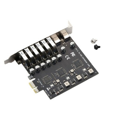 1 Stück Erweiterungskarte PCI-E auf 8 Port USB 3.2 Gen1 Controller Typ C 5Gbit/s