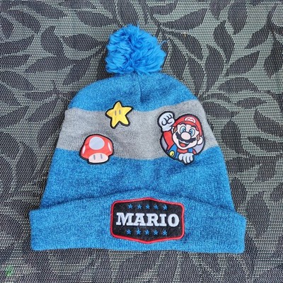 Super Mario Beanie Hat Cap Pom Knit Winter Hat Nintendo Official Licensed Produc