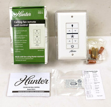 Hunter 99815 Universal Ceiling Fan Remote Wall Control White - New in Open Box