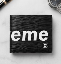 Louis Vuitton x Supreme Slender Wallet Black Epi Leather M61821