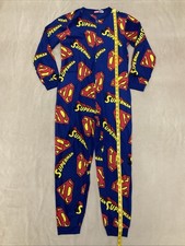 Superman Fleece Pajama Sleeper Medium Boys Warm Winter Pj
