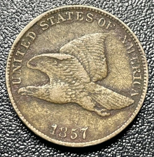 1857 Flying Eagle Cent 1c XF Extra Fine Details Nice Type Coin