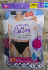 Hanes Women's Underwear 7 Pack Brief Tagless Hi-Cuts Breathable Soft 9/2XL New