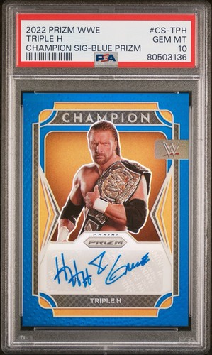 Triple H #CS-TPH 2022 Panini Prizm WWE Champion Signatures card