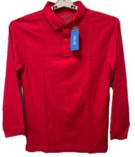 Nautica NWT Boys School Uniform Red Long Sleeve Shirt XL 18/20