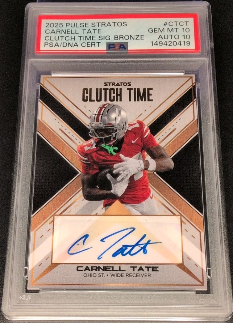 POP 1 PSA 10/10  01/10 2025 Carnell Tate Autograph #CT-CT Titans RC AU ALPHA