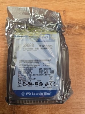 Western Digital Scorpio Blue 320GB Internal 5400RPM 2.5'' (WD3200BEVE) HDD
