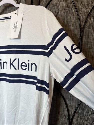 Vintage Calvin Klein Jeans Long Sleeve T Shirt Large Cotton New With Tags - Picture 4 of 10