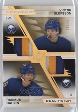 2021 Premier Jersey Relics 11/15 Victor Olofsson Rasmus Dahlin Dual Patch 0n64