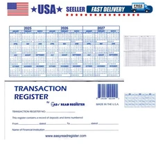 High-Quality Check Registers - 12 Pack with Easy-to-Read Format & Bold Headings