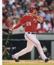 JOSE LOBATON WASHINGTON NATIONALS SIGNED AUTOGRAPHED 8X10 PHOTO W/COA