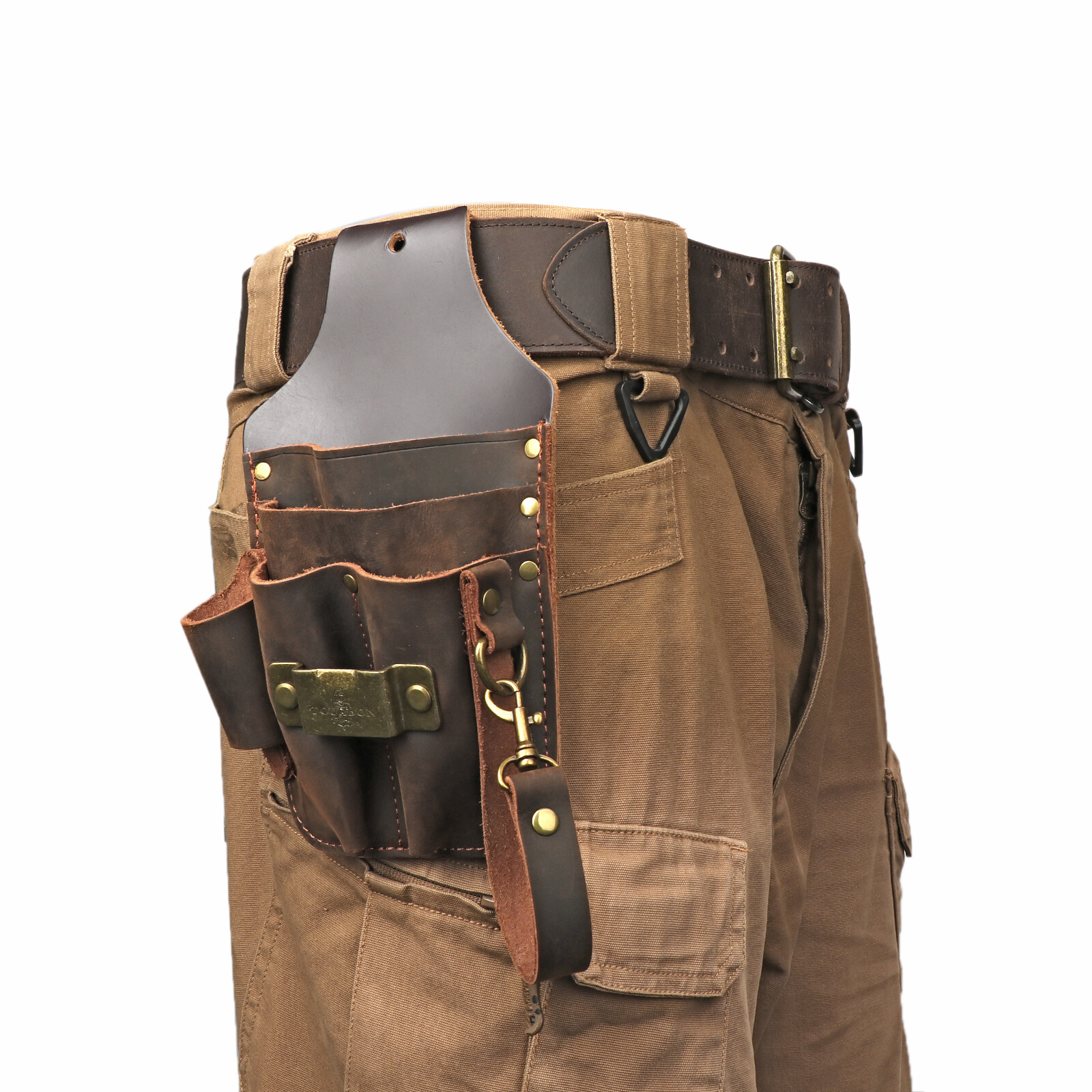 Leather 5 in 1 Tool Holster Electric Tape Thong Plier Pouch Belt Holder-IN USA