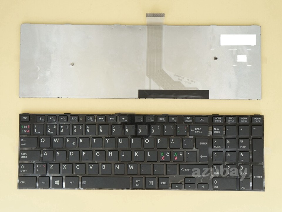 Tastiera Nuova Per Notebook Toshiba Satellite Serie C50/C55, Layout USA QWERTY, Nera