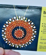 LeeWards BRONZE SUNBURST Vintage Sequin Bead Christmas Ornament Kit NOS