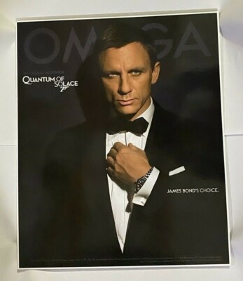 Omega Watch Official Display Backboard - James Bond Quantum of Solace 007 - L