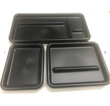 Helit 62543 set 3 vaschetta scrivania manager abs nero Vintage Modernariato