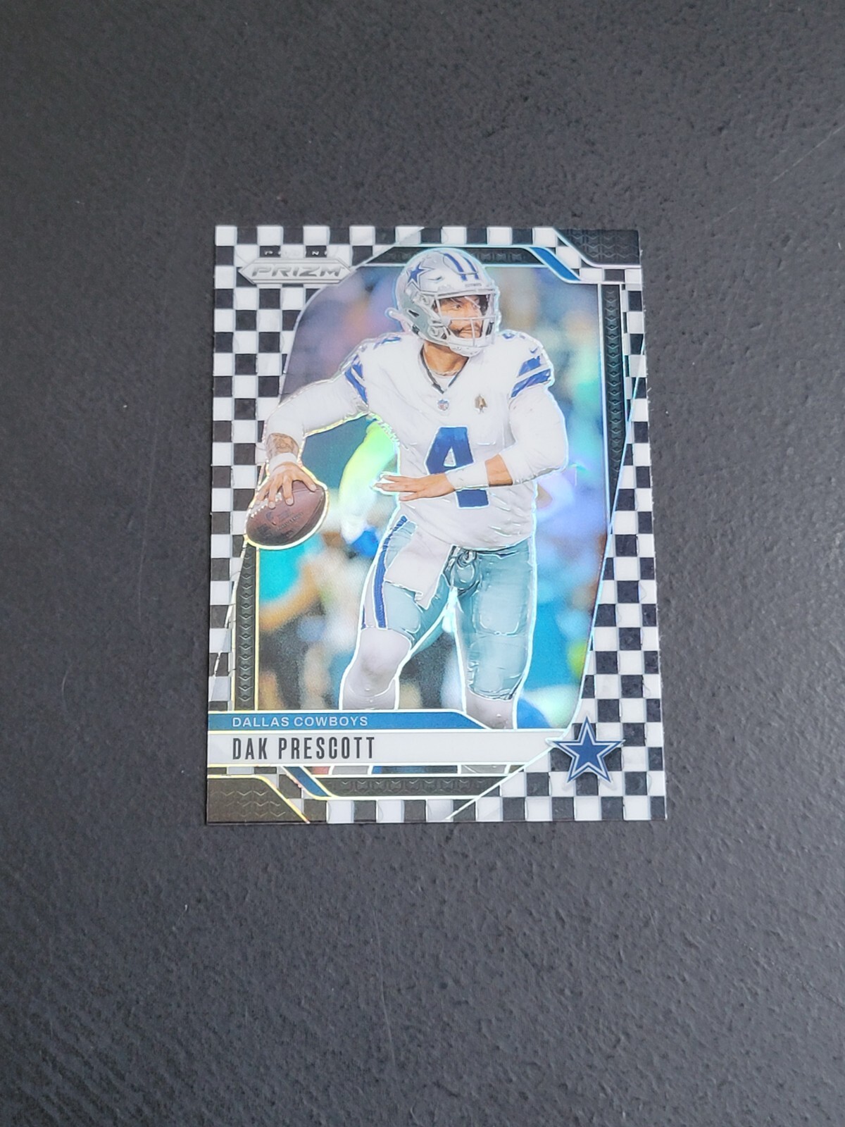 2024 Prizm Football Dak Prescott Black & White Checkerboard No. 73 Cowboys