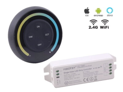 MiBoxer LED Funk Dimmer Single Color 12/24V Sunrise Fernbedienung schwarz
