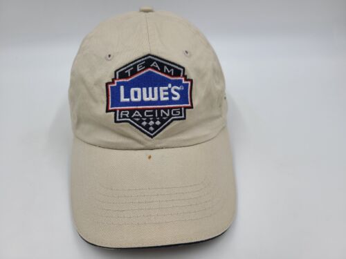 Vintage Jimmie Johnson #48 Team Lowes Racing Regulowany kapelusz Czapka Męska NASCAR Beżowa - Zdjęcie 1 z 12