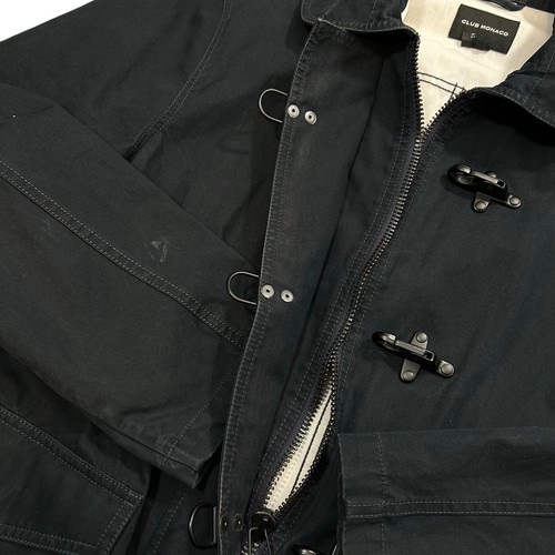 Club Monaco Navy Blue Clip Hook Cotton Jacket Coat Men's Size Large - Picture 5 of 9