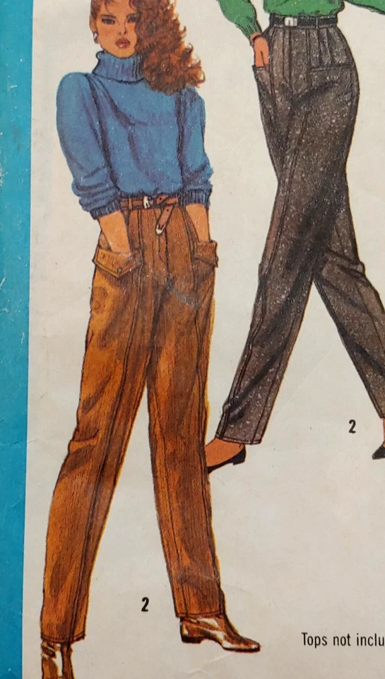 SIMPLICITY 6544 MISSES TEEN TAPERED PANTS PATTERN 2 LENGTHS SIZE 12 waist 26.5" - Image 2 of 4