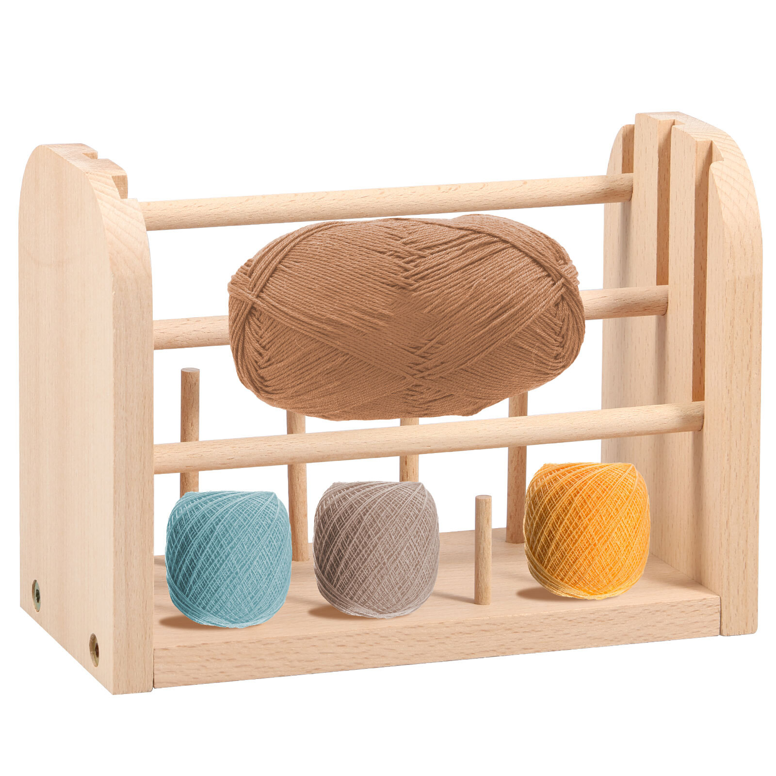 Wooden Spools Holder Wooden Yarn Holder Stand Detachable Crochet Rack