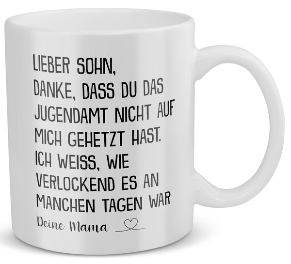 Sohn Geschenk Von Mama Geburtstag 18 Jahre Mutter Kind Tasse Weihnachten Abitur-image
