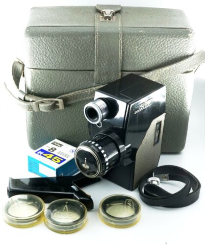 LADA LOMO Vintage soviet 2x8mm movie cine camera & PF-2 f1.7/9-37mm lens - Picture 1 of 10