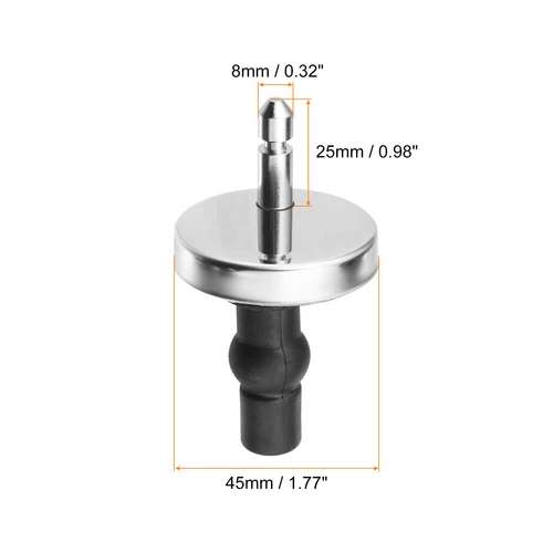 2 Set Toilet Seat Hinge Fixings with 45mm/1.77" Base, for Top Fixing Bolt - Picture 3 of 7
