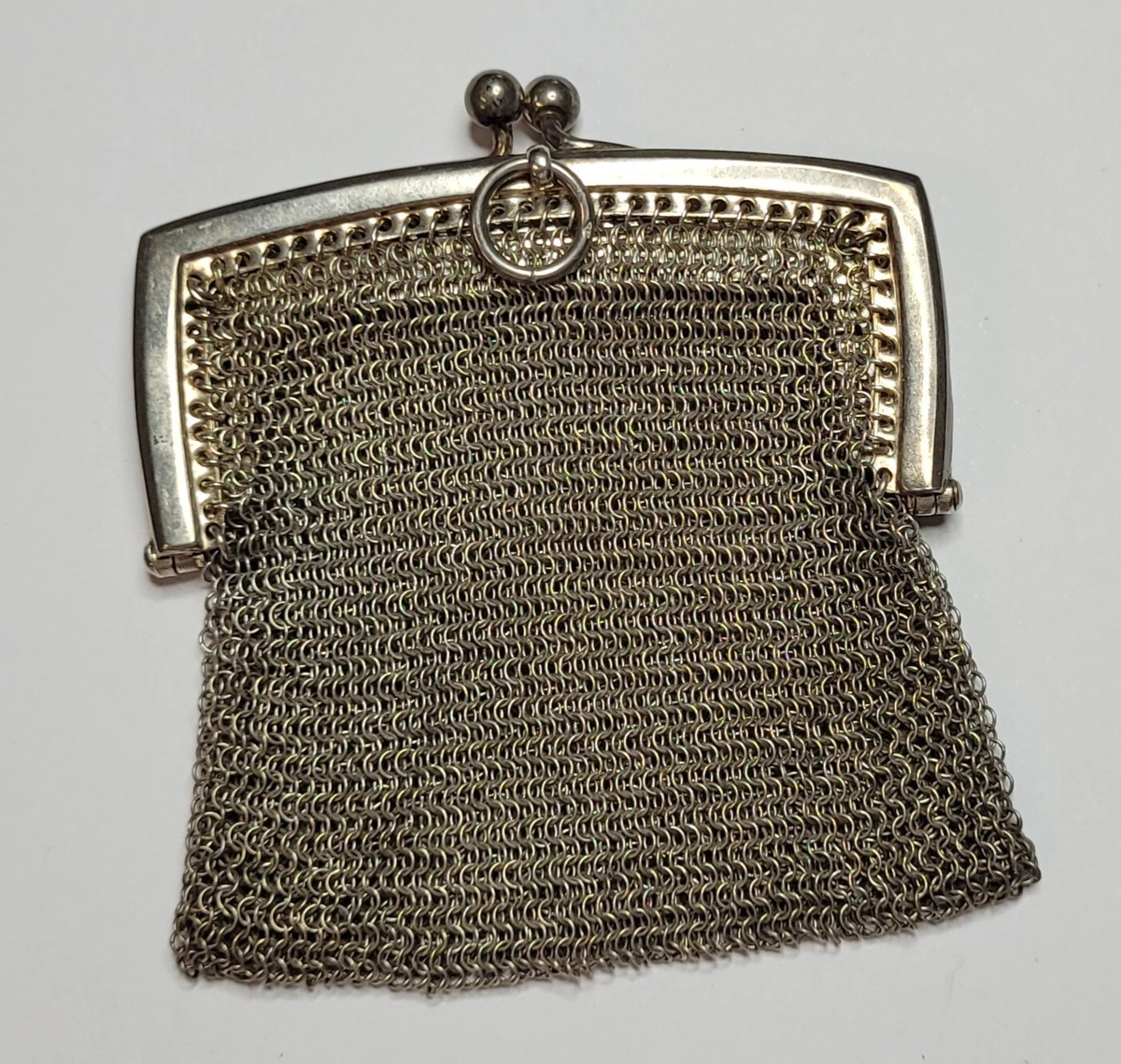 Porte-monnaie En Maille Métal Argenté - Alpace/argent, Occasion Très Bon état