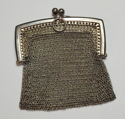 Porte-monnaie En Argent Massif - Poids 31,87 Grammes - Occasion (porté) - Département Femme - Style Vintage