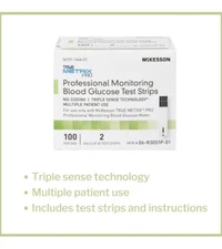 McKesson TRUE METRIX PRO Blood Glucose Test Strips 06-R3051P-01 1200 Pack