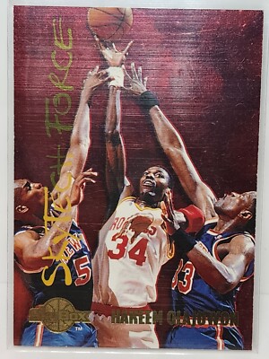 1995 SkyBox SkyTech Force #SF19 Hakeem Olajuwon Houston Rockets Near Mint