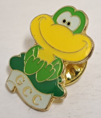GLOBAL CANCER CONCERN GCC FROG LILY PAD PIN BADGE BROOCH NOVELTY COLLECTABLE