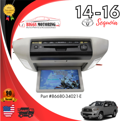 2014-2016 Toyota Sequoia Over Head Console Roof Mounted DVD