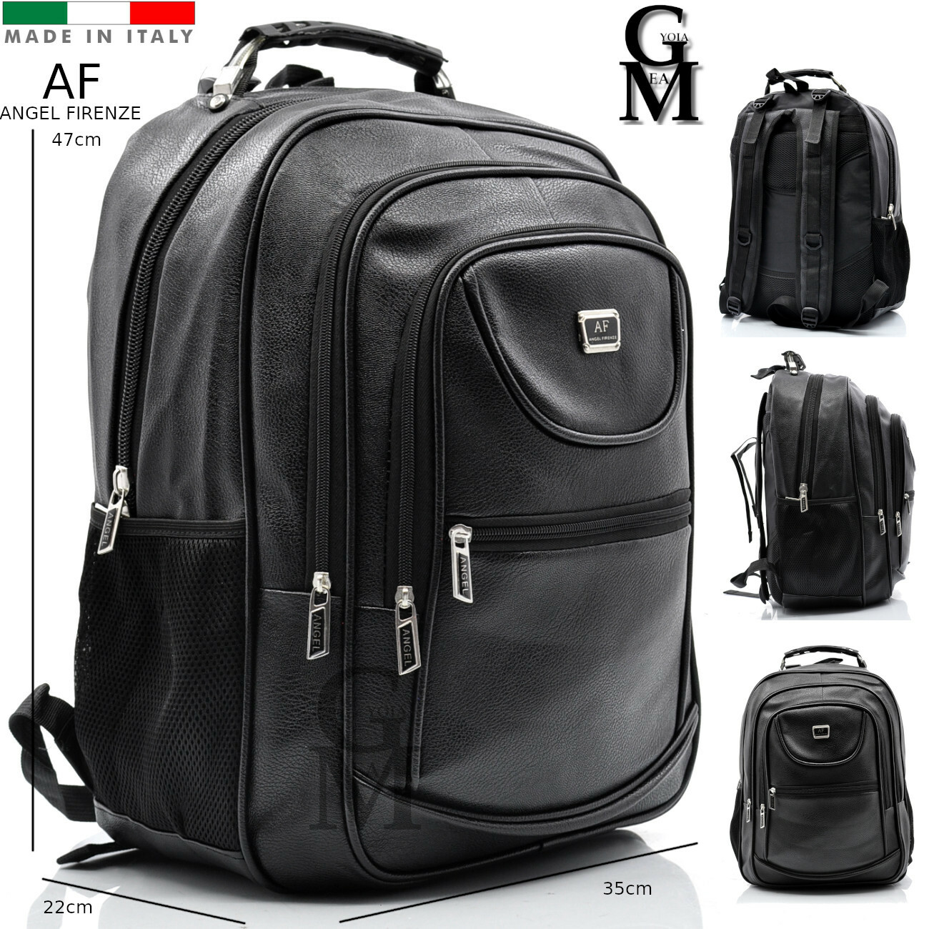 Zaino firmato Firenze pelle grande lavoro scuola porta pc viaggio mult –  Gyoiamea