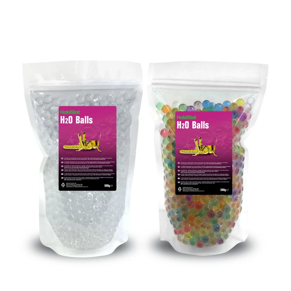 HabiStat H2O Balls Water Hydration for insects livefood Bug gel Hydro Gut Load