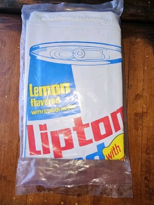 Vintage Inflatable Lipton Ice Tea Blow Up Ice Cooler Drawstring Closure 19'' Tall