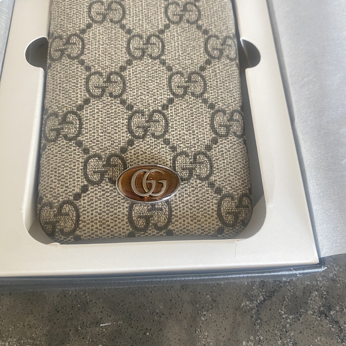 Gucci GGロゴ オフディア GUCCI GG Logo Monogram Ophidia Tessuto iPhone X/XS case + Gift Box
