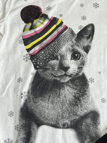 Girls Gap Winter Hat Cat Long Sleeve Shirt with Leggings - Picture 2 of 3