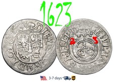 Poland Medieval Sigismund III 1/24 Thaler, Poltorak 1623 Silver Coin #33605