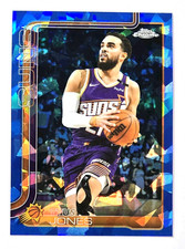 2025-26 Topps Chrome Tyus Jones Blue Cracked Ice Phoenix Suns #146