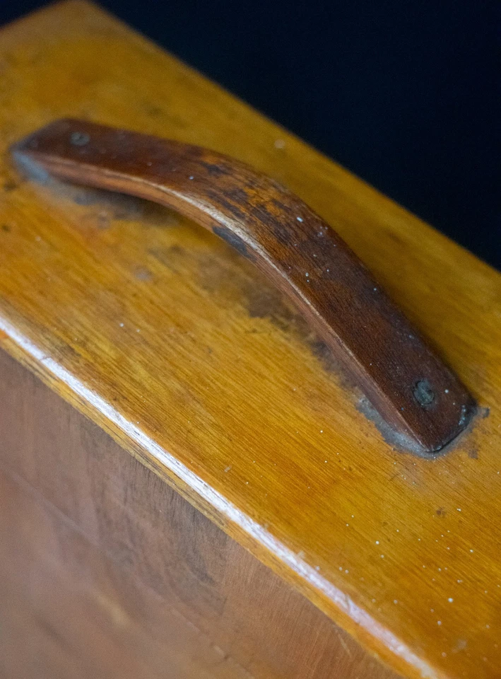 Vintage Wooden Microscope Case A.W. Watson & Sons London Box 22x22x10cm - Image 2 of 4