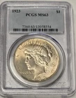 1923 Peace Silver Dollar, PCGS MS 63