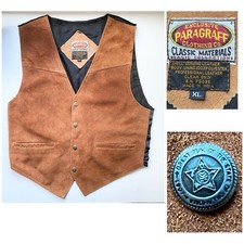 Paragraff Leather Vest XL Brown Black