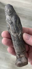 Ancienne Petite Statuette figurine Ouchebti Oushebti Pierre Grise